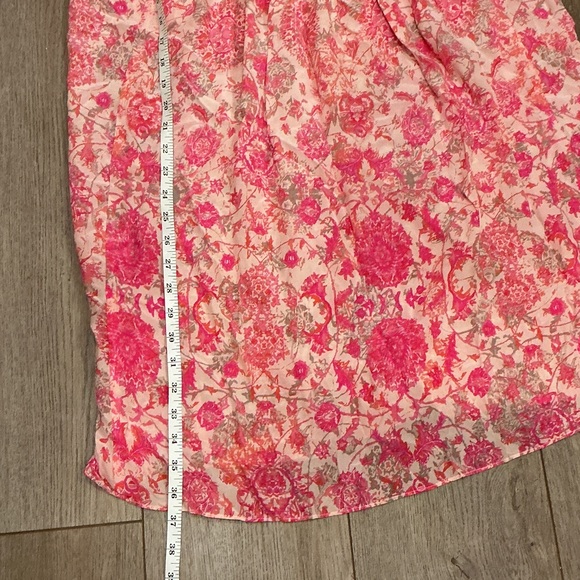 Rebecca Taylor Women’s Pink 100% Silk Shift Flowy Boho Sheer Dress Size 10 - Picture 10 of 11